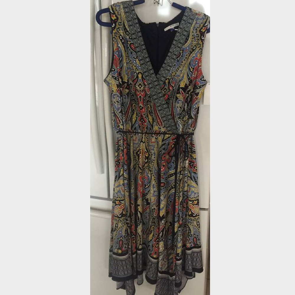 NWT! maxi dress with handkerchief bottom XL